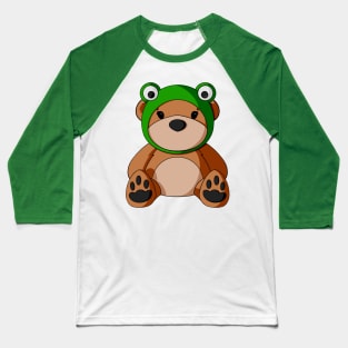 Frog Hat Teddy Bear Baseball T-Shirt